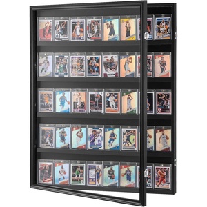 VEVOR 2PCs Jersey Display Frame Case, 23.3×31.2×1.5 in, Large Lockable Sport Jersey Shadow Box with 98% UV Protection PC Glass and Hangers, for Baseball Basketball Football Hockey Shirt and Uniform(24.3×30.5×2.1in)