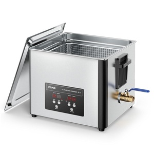 VEVOR 30L Ultrasonic Cleaner, Professional Ultrasonic Cleaner Machine with Cleaning Basket & Digital Display, 480W Stainless Steel 40kHz Industrial Cleaning Machine for Parts, Carburetors, Instruments(15L)