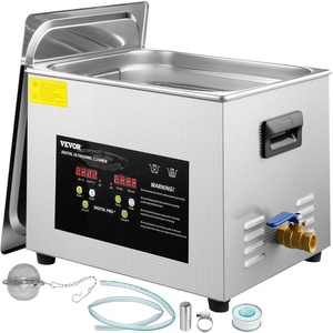 VEVOR 3L Upgraded Ultrasonic Cleaner (200W Heater,120W Ultrasonic) Professional Digital Lab Ultrasonic Parts Cleaner with Heater Timer for Jewelry Glasses Parts Cleaning(15L)