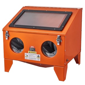 VEVOR 40 Gallon Sandblasting Cabinet, 40-120PSI Portable Benchtop Sand Blasting Cabinet, Heavy Duty Steel Sand Blaster with Blasting Gun & 4 Ceramic Nozzles for Paint, Stain, Rust Removal(40 Gallon)
