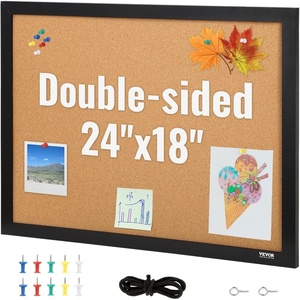VEVOR 48″x36″ Large Cork Board – Wall-Mounted Bulletin Board with Pin Board – Perfect for School, Home, Office(24 inch * 18 inch)