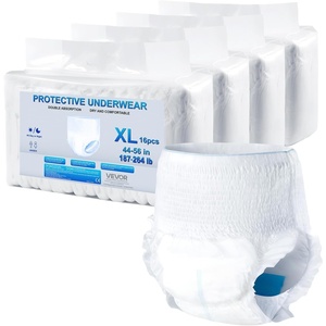 VEVOR Adult Incontinence Underwear, High Absorbent Protective Underwear for Men & Women, Disposable Adult Pull-ups Diaper with Leakproof Leg Cuff & Wetness Indicator – XL Size, 64 Count (4 Pack of 16)(Adult Pull-ups Diaper)