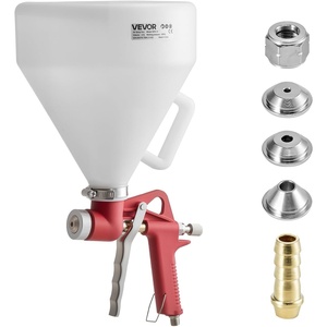 VEVOR Air Texture Spray Gun, 1.45 Gallon Air Hopper Spray Gun, Professional Drywall Texture Painting Sprayer with 3 Nozzles (3.5mm, 6mm, 8mm) for Popcorn, Knockdown, Orange Peel Textures(1 Pcs- Texture Spray Gun)