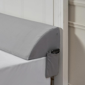 VEVOR Bed Wedge Pillow for Headboard, King Size, 76″x8″x6″ Bed Gap Filler, Fill 0-5″ Gap Between Headboard and Mattress, 25D Foam Mattress Wedge Headboard Pillow with Side Pocket, for Backrest, Gray