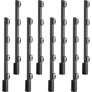 VEVOR Chain Link Fence Extensions, 18 Packs 27.4″ Extension Height, Galvanized Post Extender for 1.3″ to 1.5″ Top of Fence, U Bracket, Barbed Wire Extend Arm for Privacy, Prevent Dogs Jumping Out(Square)
