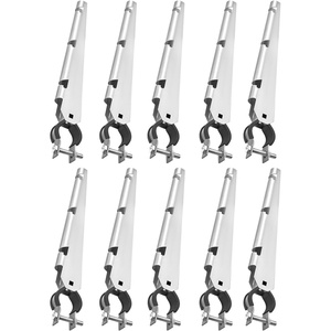 VEVOR Chain Link Fence Extensions, 18 Packs 27.4″ Extension Height, Galvanized Post Extender for 1.3″ to 1.5″ Top of Fence, U Bracket, Barbed Wire Extend Arm for Privacy, Prevent Dogs Jumping Out(Angular (suitable for horizontal columns))