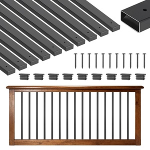 VEVOR Deck Balusters, 29.5″x1″ Metal Deck Spindles, 76 Pack Staircase Baluster with Screws, Aluminum Alloy Deck Railing for Wood and Composite Deck, Stylish Baluster for Outdoor Stair Deck Porch(36 Inch-61 Pack Galvanized Steel)