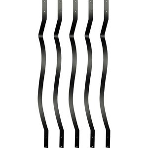 VEVOR Deck Balusters, 32.25″x1″ Metal Deck Spindles, 51 Pack Staircase Baluster with Screws, Aluminum Alloy Deck Railing for Wood and Composite Deck, Wave Arc Baluster for Outdoor Stair Deck Porch(Wavy Aluminum)