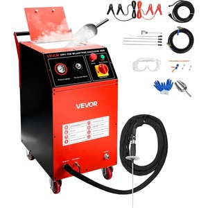 VEVOR Dry Ice Blasting Machine, 16.5LBS (7.5KG) Capacity Dry Ice Cleaning Machine with 4 Nozzles, Adjustable Pressure & Dry Ice Amount, Movable Blaster Cleaner for Auto Ship Aviation Chemical, 120V