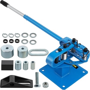 VEVOR Electric Tube Bending Machine, 750W Electric Tubing Bender with 6L Hydraulic Cylinder, Movable Pipe Bender Machine with 3 Dies & 180° Max Bending Angle, Suitable for 1″, 1-1/2″, 1-3/4″ Pipes(Blue)