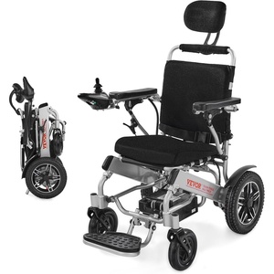 VEVOR Electric Wheelchair for Adults, 300 lbs Capacity & 21″ Seat, Foldable Lightweight Motorized Chair, 13-Mile Long Range All-Terrain Power, Portable for Seniors Mobility(21 lnch (Reclining Seat))
