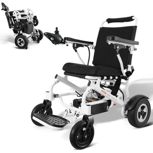 VEVOR Electric Wheelchair for Adults Seniors, 300 lbs Weight Capacity, 17.7 in Width Lightweight Foldable Motorized Power Wheelchairs, Long Range All Terrain Aluminum Alloy Chair, Adjustable Backrest(Model 2)
