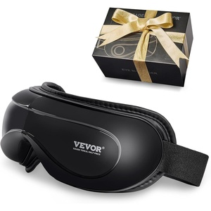 VEVOR Eye Massager with Heat, Heated Eye Massage Mask with 5 Modes and Bluetooth Music, 180° Foldable Eye Care Massager for Migraines, Eye Strain, Dark Circles, Ideal Gift for Mom/Dad, White(Black)