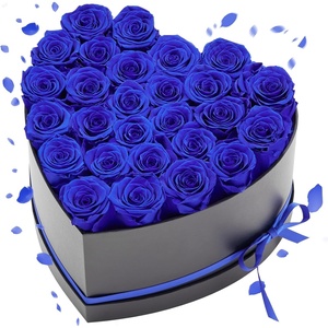 VEVOR Forever Flowers, 100 Preserved Roses in a Heart Shape Box, Eternal Flowers Immortal Bouquet Birthday Present for Women Her Wife Mothers, Anniversary, Valentine’s Day,Christmas, Red(Blue)