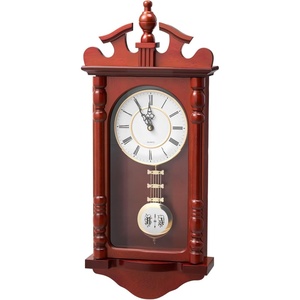 VEVOR Grandfather Vintage Wall Clock, 18 in Wooden Wall Clock with Pendulum Pine Wood & MDF Wall Clocks with Quartz Movement Quiet for Living Room Bedroom Home Decor Gift(Grandfather Clock-23.2 in)