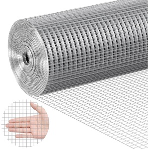 VEVOR Hardware Cloth, 1/2 inch 48in x 50 ft 19 Gauge, Hot Dipped Galvanized Wire Mesh Roll, Chicken Wire Fencing, Wire Mesh for Rabbit Cages, Garden, Small Rodents(24” x 100′)