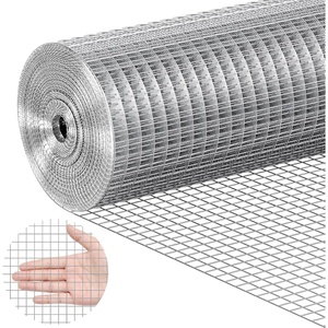 VEVOR Hardware Cloth, 1/2 inch 48in x 50 ft 19 Gauge, Hot Dipped Galvanized Wire Mesh Roll, Chicken Wire Fencing, Wire Mesh for Rabbit Cages, Garden, Small Rodents(24” x 25′)