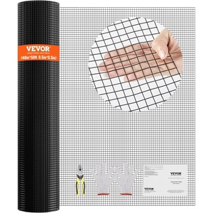 VEVOR Hardware Cloth, 36” x 50′ 1/2 inch Galvanized Wire Mesh Roll, 19 Gauge Chicken Wire Fencing Roll, Vinyl Coating Metal Wire Mesh for Chicken Coop Barrier, Rabbit Snake Fences, Poultry Enclosures(1/2inch 48” x 50′)