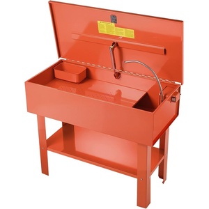 VEVOR Parts Washer 40-Gallon, 17 Gallon Solvent Capacity, 1 Gallon per Minute Max Pump Output, Steel Cabinet Electric Pump Automotive Parts Washer Cleaner for Wheel Bearings, Gears, and Carburetors