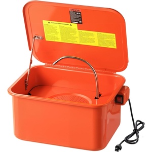 VEVOR Parts Washer 5-Gallon, 3.5 Gallon Solvent Capacity, 0.4 Gallon per Minute Max Pump Output, Portable Steel Automotive Parts Cleaner with Electric Pump for Wheel Bearings, Gears, and Carburetors