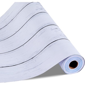 VEVOR Peel and Stick Wallpaper, 17.7 x 590.5 inch Contact Paper White Wood Textured Waterpoof Self Adhesive, Easy to Clean & Peel Wall Decorative Vinyl Roll for Bedroom Kitchen Bathroom Office Desk