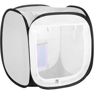 VEVOR Portable Paint Booth Tent, 15.94 x 15.94 x 16.9 inch Pop-Up Portable Spray Paint Tent with Mesh Door, Spray Painting Tents for Small Models, Sculptures, Vases, Photo Frames, Pop-Up Design