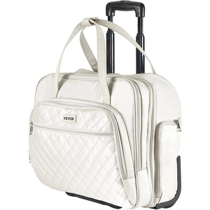 VEVOR Rolling laptop bag,Wheeled Briefcase, Roller Computer Tote Bag, Laptop Case for Work Travel Business Office, Women Men(Pearly White)