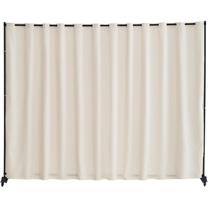 VEVOR Room Divider, Portable Panel Room Divider with Wheels Curtain Divider Stand, Freestanding Room Divider Privacy Screen for Office, Bedroom, Dining Room, Study, Brown(Beige)