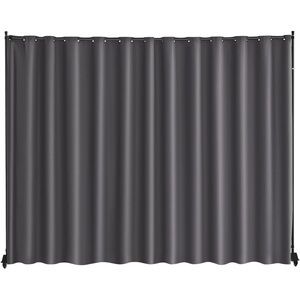 VEVOR Room Divider, Portable Panel Room Divider with Wheels Curtain Divider Stand, Freestanding Room Divider Privacy Screen for Office, Bedroom, Dining Room, Study, Brown(Grey)
