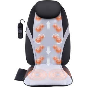 VEVOR Shiatsu Back Massager with Heat, Massage Seat Cushion with 2-Group Back Shiatsu Rollers and 2 Seat Vibration Motors, Fatigue Relief Seat Massage Chair Pad with 5 Vibration Modes for Home Office(2 shock-2 massage)