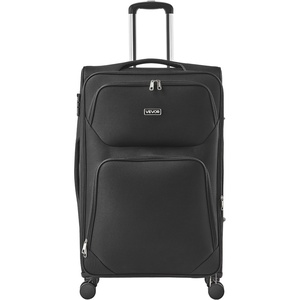 VEVOR Softside Expandable Luggage with Spinner Wheels, 28-Inch Softside Checked Large Luggage, Lightweight Checked Suitcase with Expandable Zippered Pocket and TSA Lock, Black(28-Inch Black)