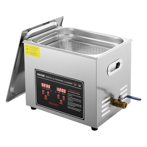 VEVOR Sonic Cleaner with Digital Timer & Heater, Professional Ultra Sonic Parts Cleaner, Stainless Steel Heated Cleaning Machine for Glasses Watch Rings Jewelry Circuit Board (2L)(10L)