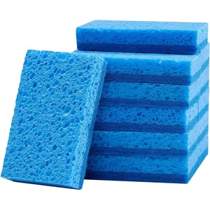 VEVOR Sponges, 12 Pcs Durable Natural Kitchen Sponges with Cellulose & Scrub Pad, Easy-to-Rinse Cleaning with Honeycomb Structure & Quick Water Absorption, Fit for Home Cleaning