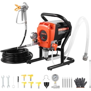 VEVOR Stand Airless Paint Sprayer, 1500W, 3300PSI High Pressure Airless Sprayer, Cleaning Brush, Hose, Extension Rod, Nozzles, Electric Spray Paint Machine for Large Apartments, Factory Buildings(900W Stand Airless Paint Sprayer)