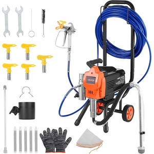 VEVOR Stand Airless Paint Sprayer with Cart, 950W 3000PSI High Efficiency Electric Airless Sprayer, Fine and Even Painting Effect, Paint Sprayers for Home Interior and Exterior Furniture and Fences(1500W Wheeled-Airless Paint Sprayer)