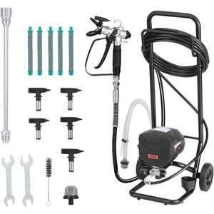 VEVOR Stand Airless Paint Sprayer with Cart, 950W 3000PSI High Efficiency Electric Airless Sprayer, Fine and Even Painting Effect, Paint Sprayers for Home Interior and Exterior Furniture and Fences(650W Wheeled-Airless Paint Sprayer)