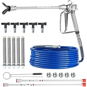 VEVOR Suction Hose Tube and Reflux Line Sets, Aluminum Alloy an Rubber Suction Hose and Reflux Line Set, Paint Sprayers Tool Part, Compatible with Multiple Airless Spraying/Line Painting Machine(Airless Paint Spray Gun and Hose Kit)