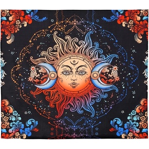 VEVOR Sun and Moon Tapestry, Psychedelic Mystic Floral Aesthetic Wall Tapestry, Vintage Wall Blanket for Home Decoration, Suitable for Bedroom, Living Room, Dorm (50.39 x 57.87 inches)