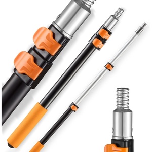 VEVOR Telescopic Extension Pole, 6-24 FT Multi-Purpose Extension Pole, Sturdy Aluminum Alloy Paint Extendable Pole with Flip-Lock Design, Telescopic Pole for Painting, Dusting and Cleaning(2-4 FT)