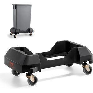 VEVOR Trash Can Dolly, Fit 16/23 Gallon Containers, Interior Dimension 18.11″ L X 9.92″ W, Trash Can Roller Base with 4 Swivel Wheels, 200lbs Weight Capacity, Smooth & Quiet Rolling Plastic Bin Dolly
