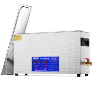 VEVOR Ultrasonic Vinyl Record Cleaner 6L 40kHz Vinyl Ultrasonic Cleaning Machine Knob Control Record Ultrasonic Cleaner 4 Records Vinyl Sonic Cleaner Stainless Steel Tank w/Mechanical Heater & Timer(10L-Gun Cleaner)