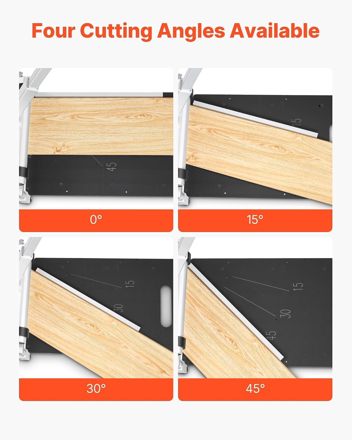 image:imageVEVOR 12 inch Vinyl Floor Cutter 16mm Thick Laminate Flooring Cutter with Upgraded LaborSaving AluminumAlloy Lever Telescoping Support Plate Cuts Engineered Wood LVT VCT SPC LVP WPC13 in Wide x 12 mm Thick