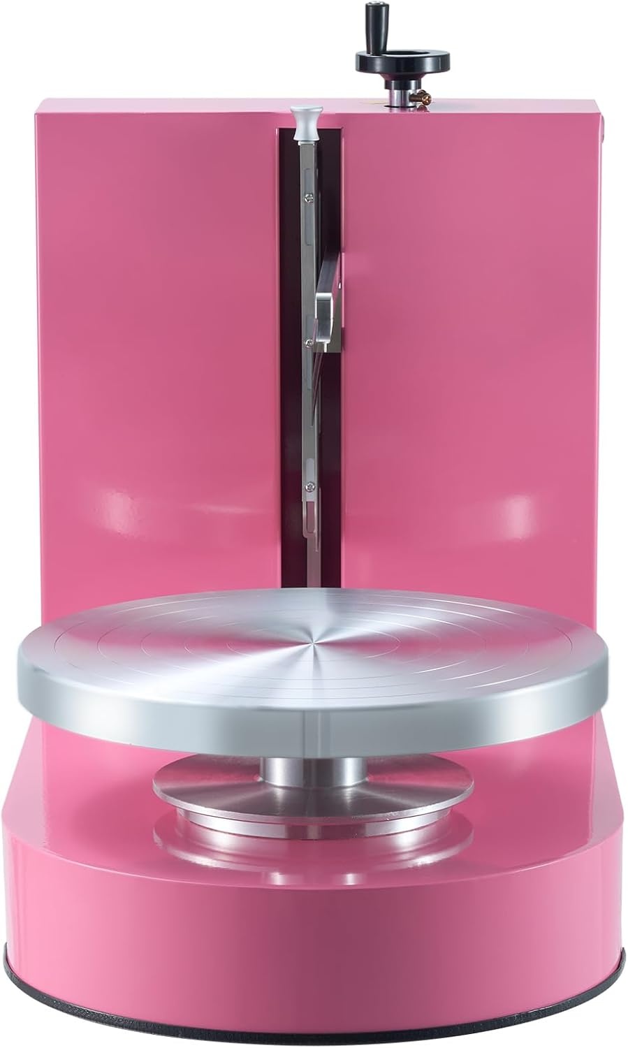 image:imageVEVOR Cake Decorating Machine Cake Cream Spreading Coating Smearing Machine Low Noise Cake Frosting Machine Turntable with Adjustable Scraper for 4 to 16 Cake 25320RPM Rotating Speed PinkPink