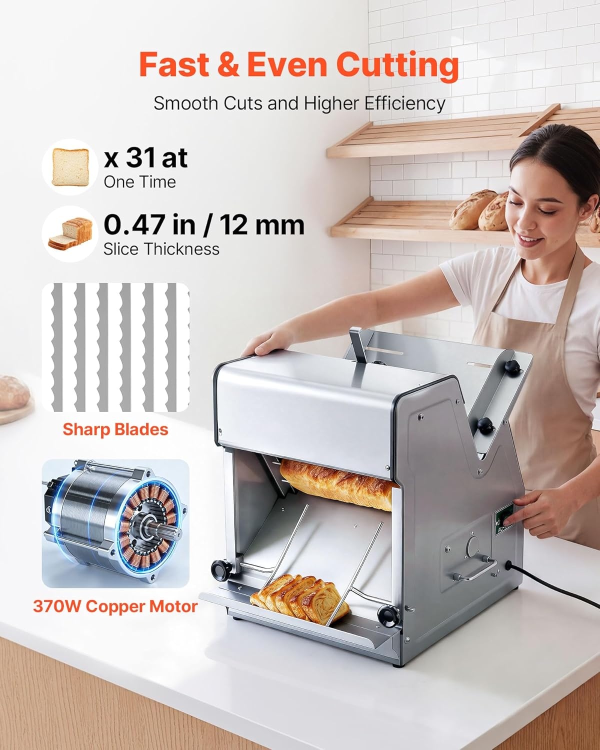 image:imageVEVOR Cheese Slicer Butter Cutter with 02 UltraThin Cheeser Butter Cutting Blade Detachable Cheese Slicer Wire Aluminum Alloy Commercial Cheese Cutter with 316 Stainless Steel Knife WireElectric