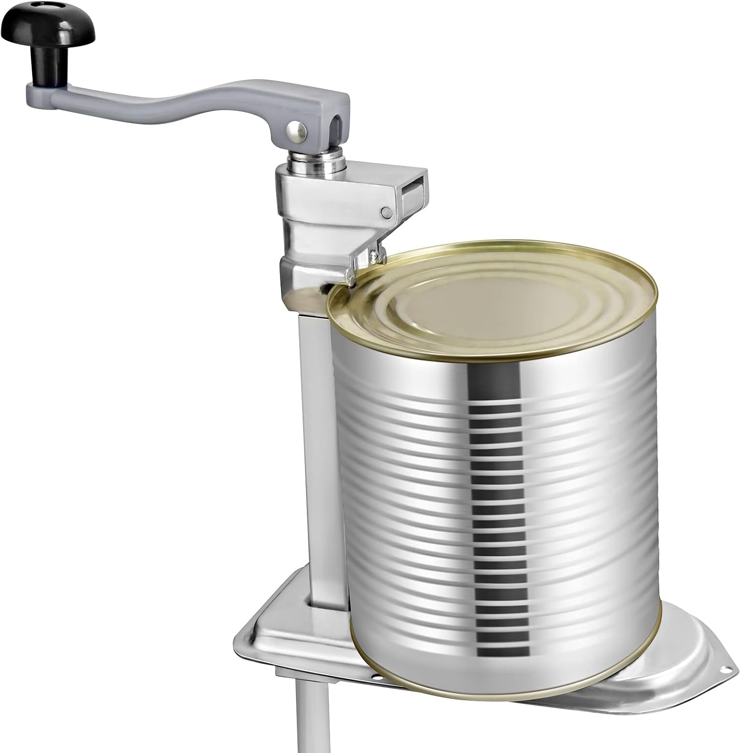 image:imageVEVOR Commercial Can Opener 18948cm Long Stainless Steel Manual Table Can Opener for Up to 11830cm Tall Fixed with Clamp or Screws Ergonomic Swing Handle amp One Spare Knife for Restaurants