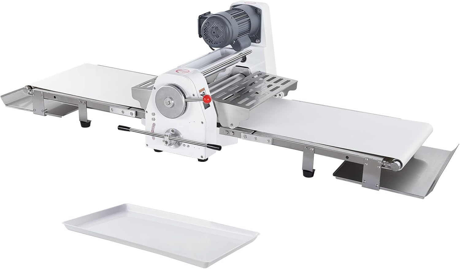 image:imageVEVOR Commercial Dough Sheeter Machine 197Inch Reversible Puff Pastry Sheeter and Fondant Roller Electric Dough Roller 014 Adjustable Thickness Folding Dough Sheeter for Bakeries Pastries197 inch