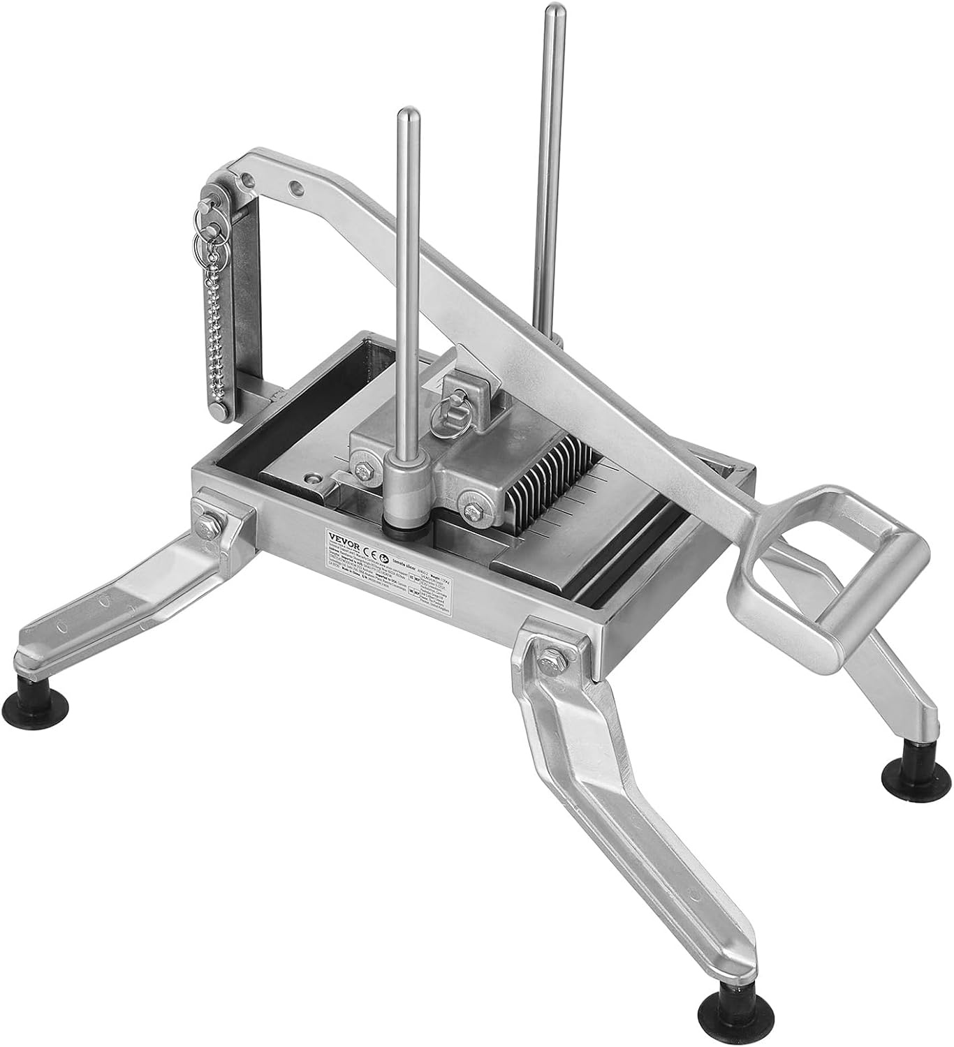 image:imageVEVOR Commercial Vegetable Slicer 38 and 316 Tomato Slicer Stainless Steel and Aluminum Alloy Vegetable Cutter Slicer Manual Tomato Slicer with Nonslip Feet for Tomatoes Potatoes Onions38 316