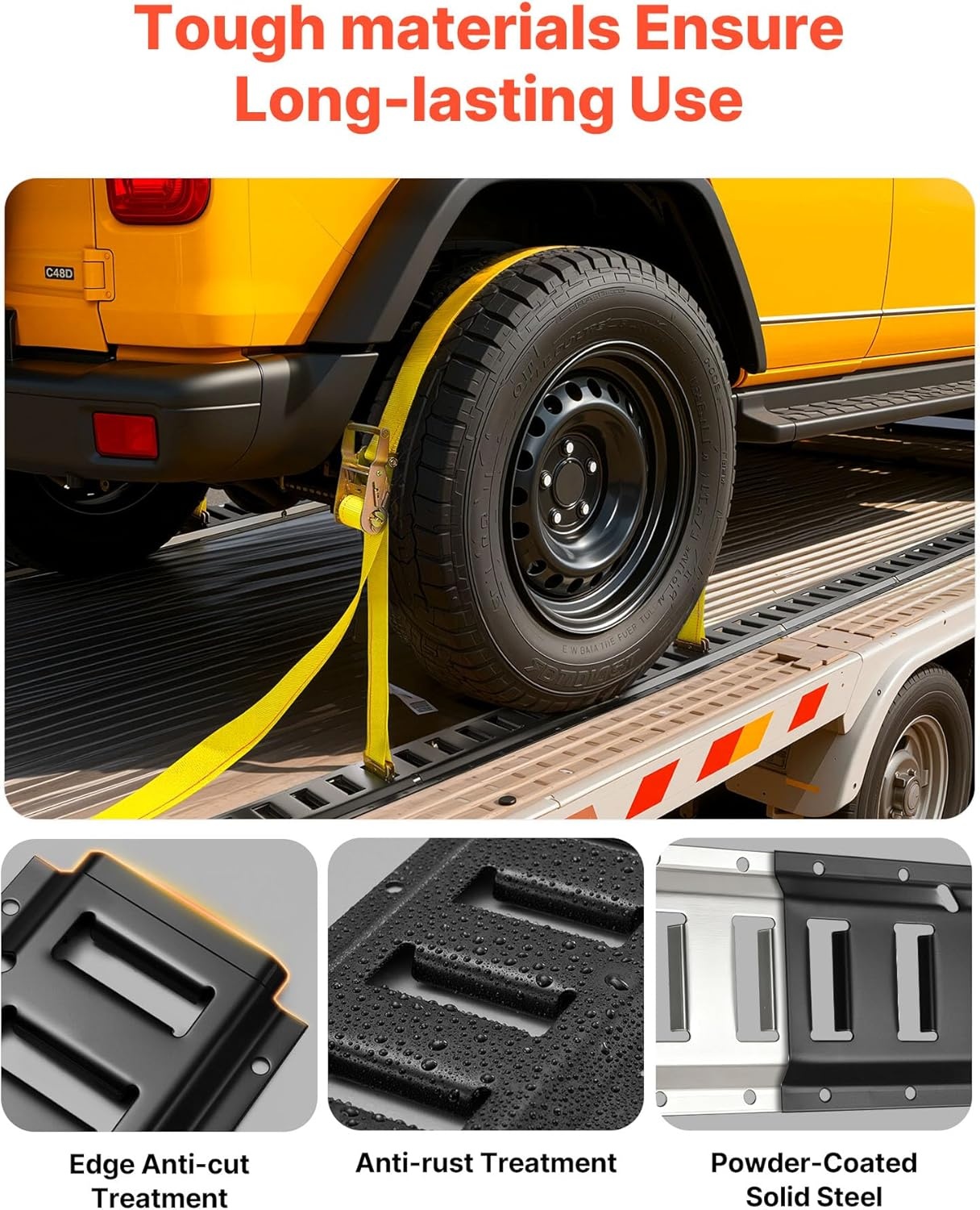 image:imageVEVOR ETrack TieDown Rail Kit 4 Pack 16 Etracks Rails with 21Pcs Accessories 2 Ratchet Straps amp 4 ORings amp 4 TieOffs with DRing amp 2 Single Slots amp 8 End Caps amp 1 Bag for Garages Trailers21 PACK