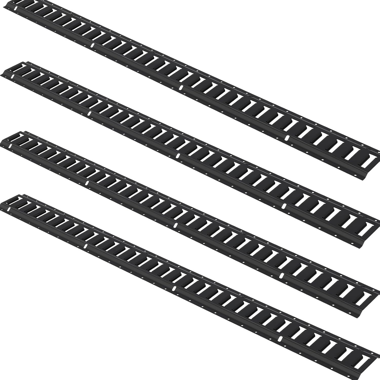 image:imageVEVOR ETrack TieDown Rail Kit 4 Pack 2 ft E Track Rails 20 Pcs Includes 2 Ratchet Straps amp 4 ORings amp 4 TieOffs with DRing amp 2 Single Slots amp 8 End Caps Fit for Garages Vans Trailers5FT