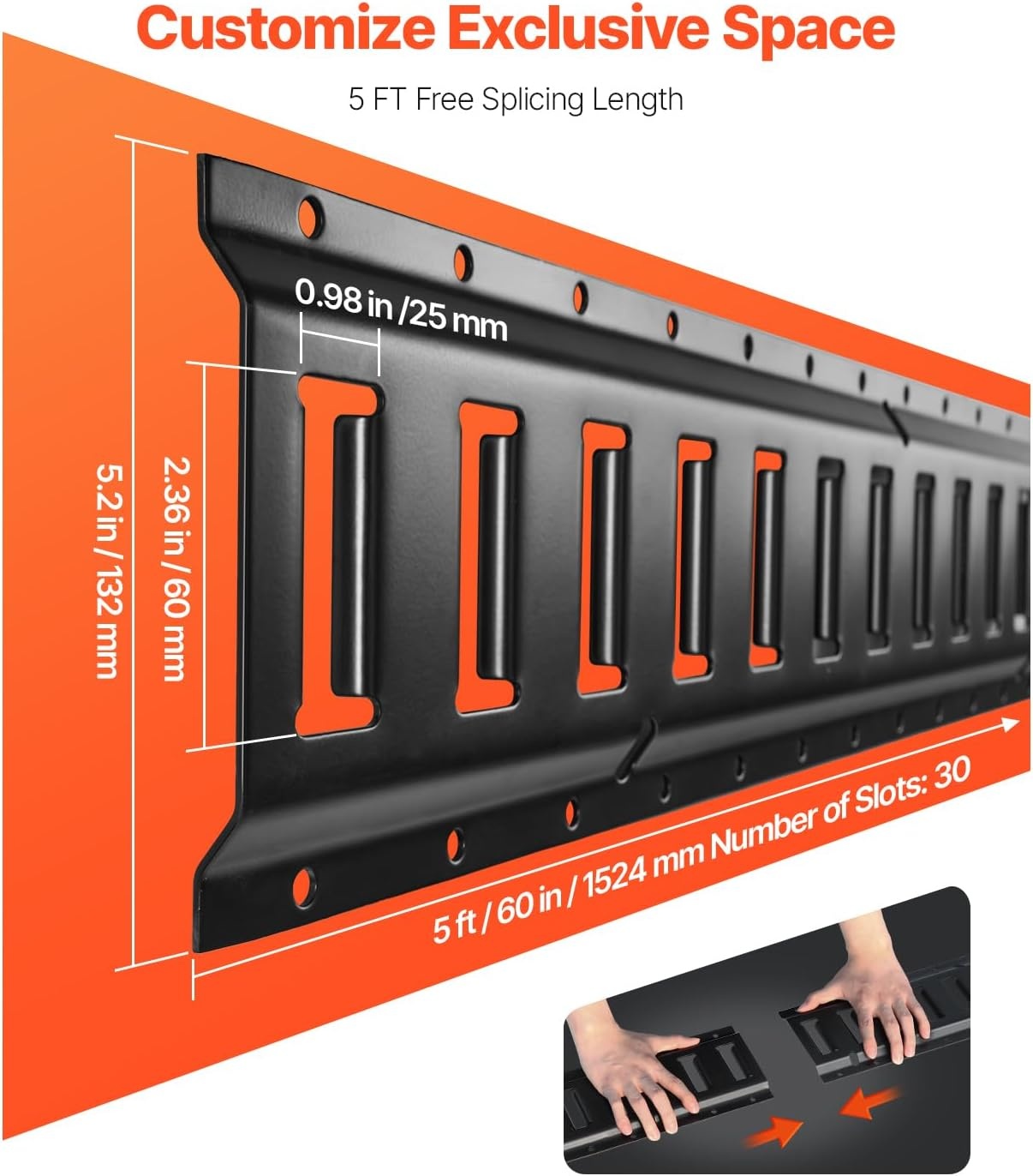 image:imageVEVOR ETrack TieDown Rail Kit 4 Pack 2 ft E Track Rails 20 Pcs Includes 2 Ratchet Straps amp 4 ORings amp 4 TieOffs with DRing amp 2 Single Slots amp 8 End Caps Fit for Garages Vans Trailers5FT